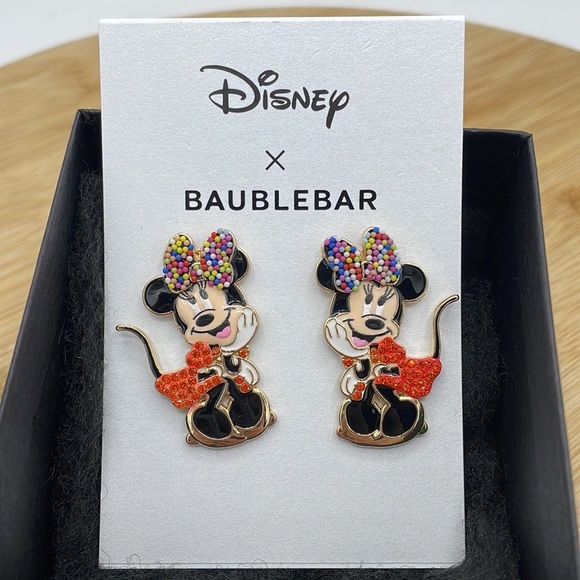 Disney and BAUBLEBAR | Minnie Mouse in Red Dress and Colorful Bow Earrings - Picture 8 of 8